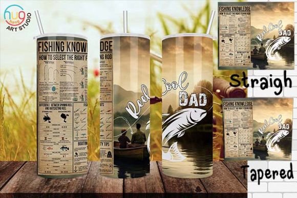 Download Fishing Knowledge Reel Cool Dad Tumbler - Premium Resources