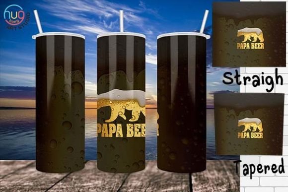 Download Papa Bear with Beer, Dad Tumbler Png - Dad tumbler png Collection