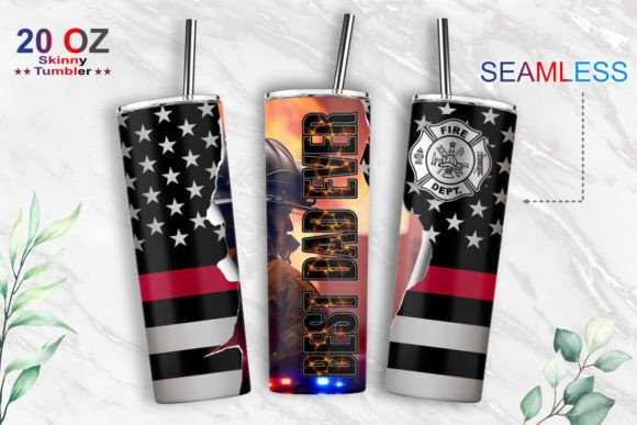 Download Best Dad Ever Firefighter Tumbler - Premium Resources